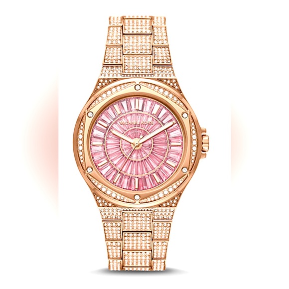 MK6992 Michael Kors Lennox Three-Hand Rose Gold-Tone Stainless Steel Watch - Picture 1 of 1